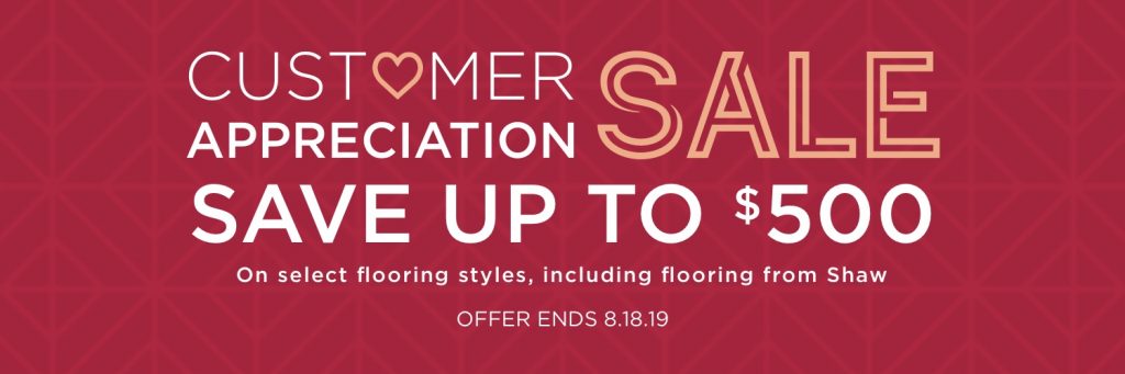 Customer appreciation sale banner | Floor Dimensions