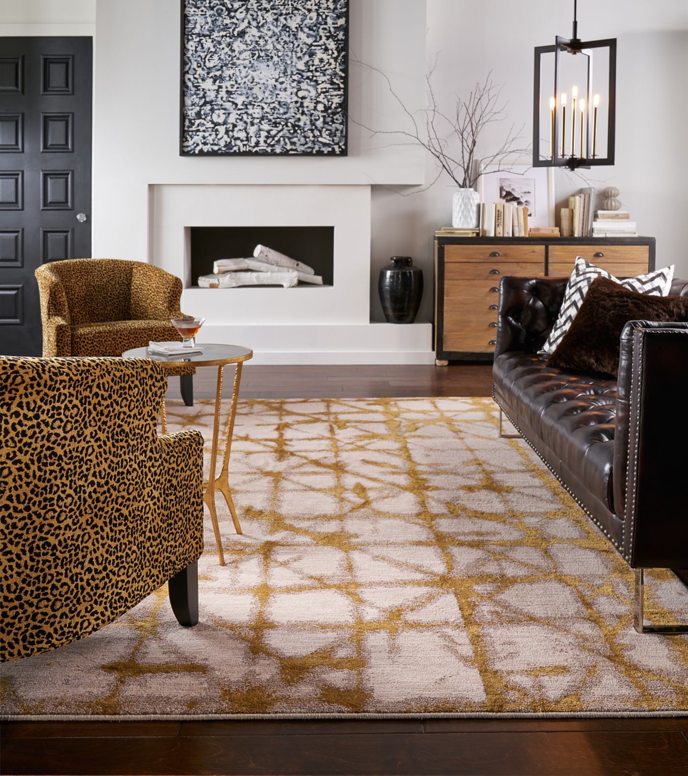 Area Rug in living room | Floor Dimensions
