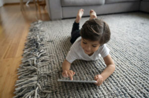 Girl lying on rug | Floor Dimensions