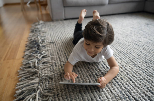 Girl lying on rug flooring | Floor Dimensions