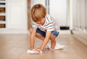 Kids cleaning floor | Floor Dimensions